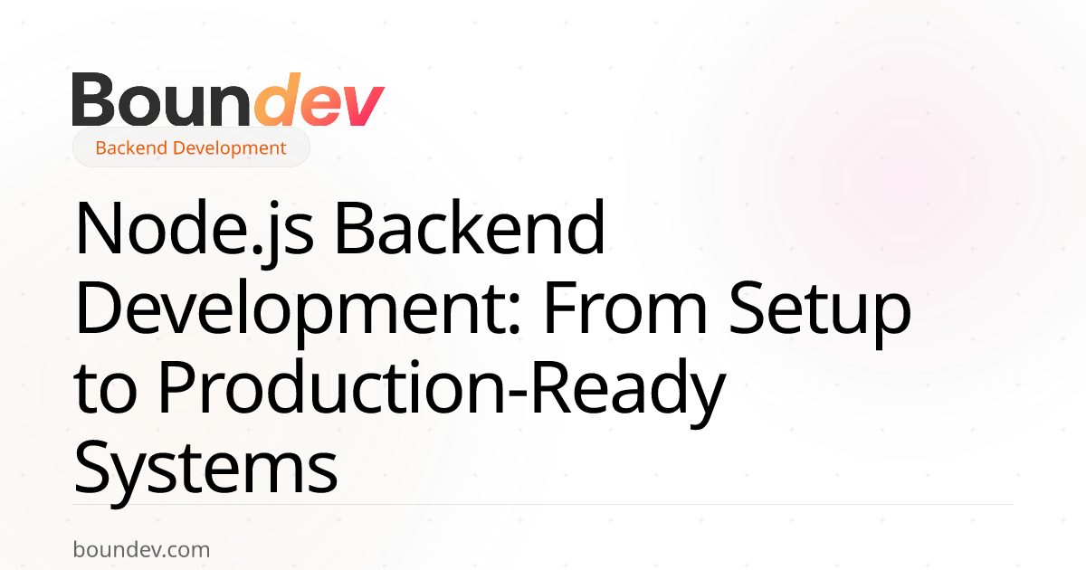 Node.js Production Mastery: 5 Shifts for Scalable Backends
